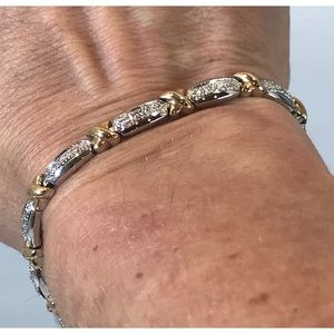 Sterling Silver Gold Vermeil XO Tennis Bracelet